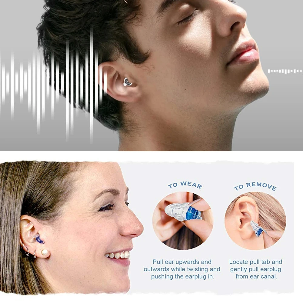 Bouchons d'oreilles antibruit en silicone – Image 3
