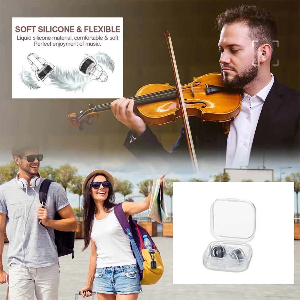 Bouchons d'oreilles antibruit en silicone – Image 4
