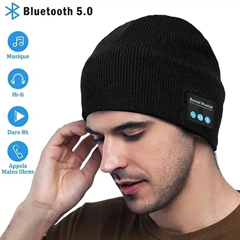 Bonnet avec écouteur Bluetooth – Image 3